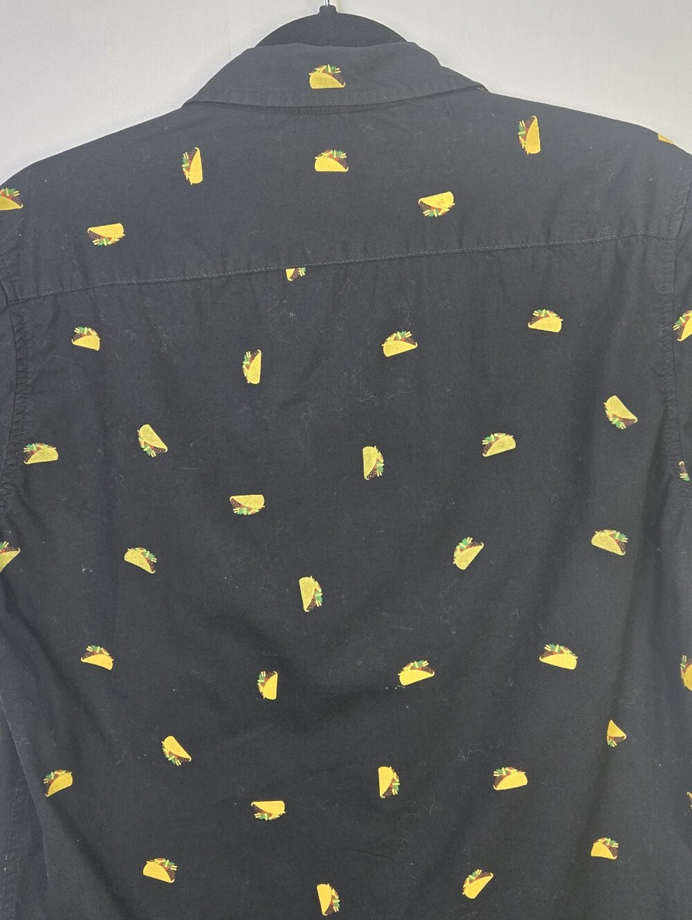 Molokai Surf Co. Youth Boys Size M Black S/Sl Button-Up Fun Taco Print Shirt - Picture 7 of 10